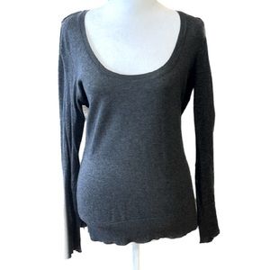 Old Navy Gray Scoop Neck Sweater. 100% Cotton, Size X-Small.